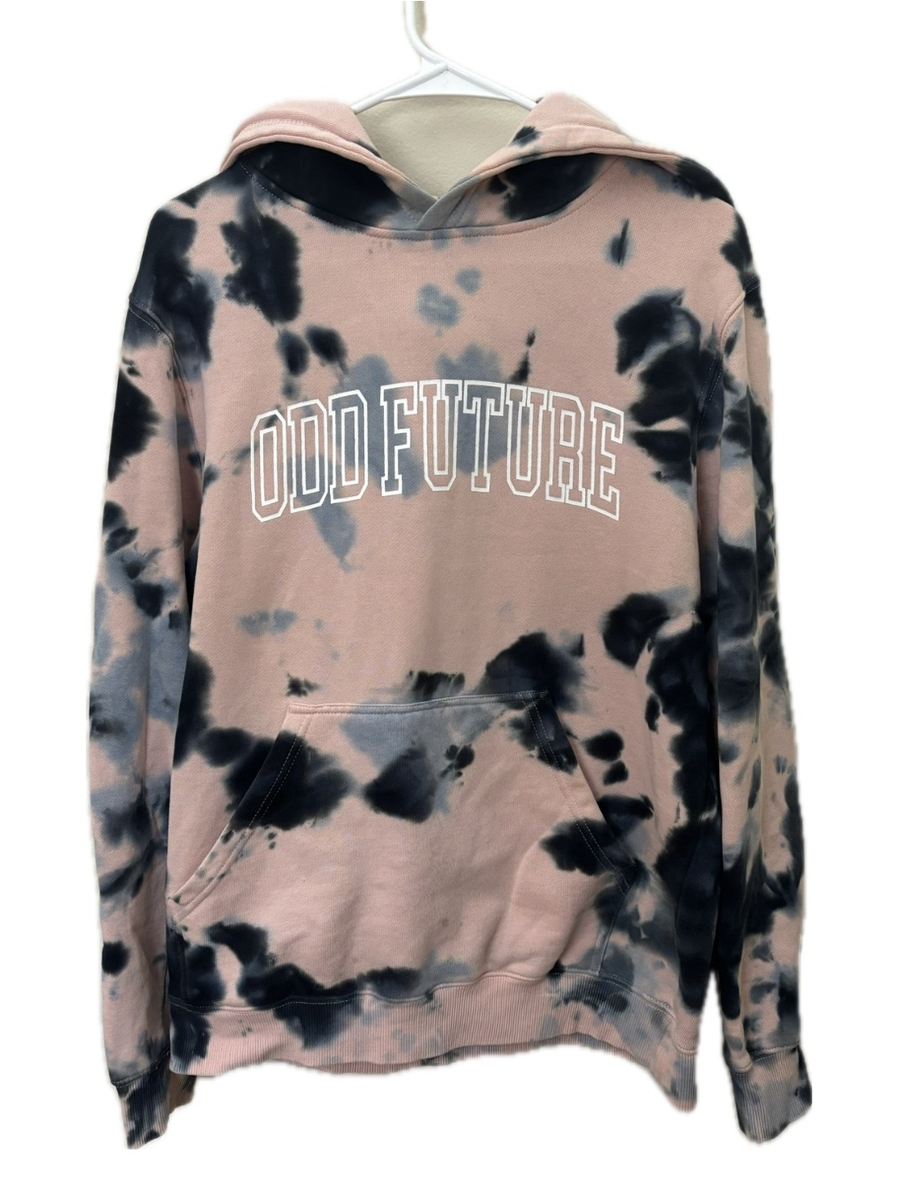 Odd Future Pink Tie Dye Hoodie Graphic Pullover Sweatshirt Medium